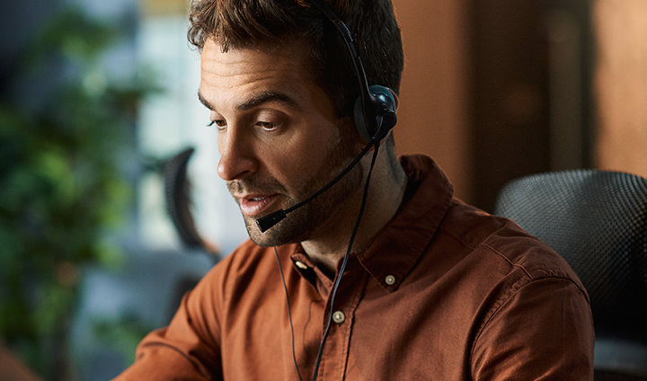 man with headset